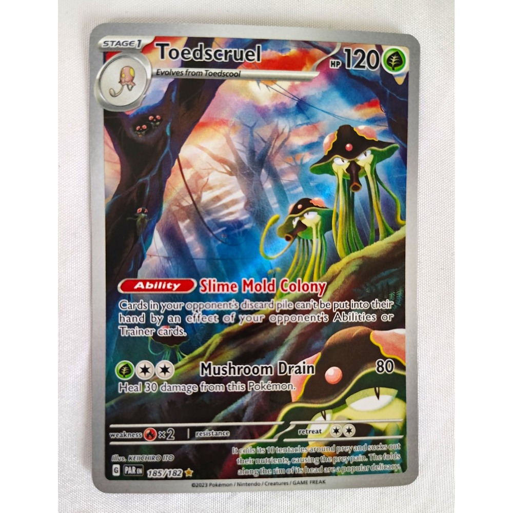 Nintendo Pokemon TCG Toedscruel 185/182 SV04 Paradox Rift Illus Rare Holo